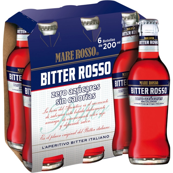 bitter alcoholfree 6pack bottle 20 cl · MARE ROSSO · Supermercado El