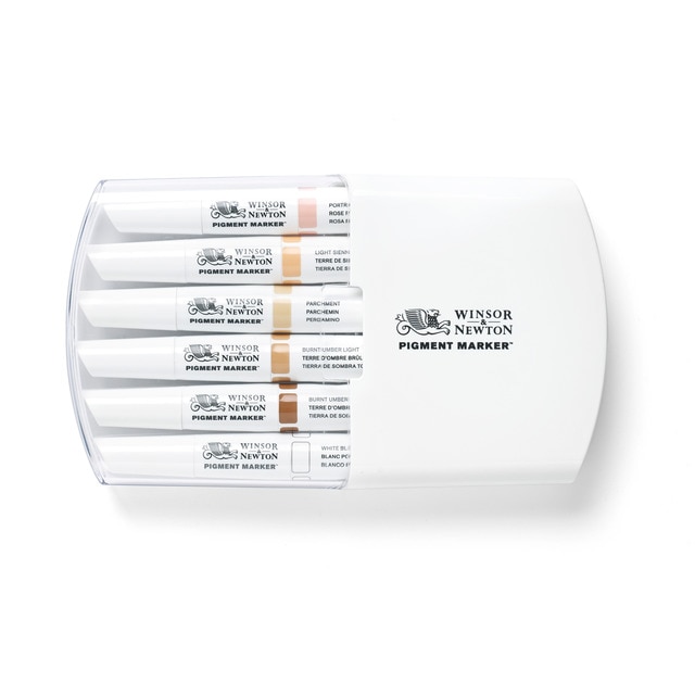 Pack de 6 Rotuladores Pigment Markers Winsor & Newton Multicolor Tonos Piel