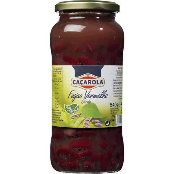 Feijão Vermelho Cozido frasco 540 g