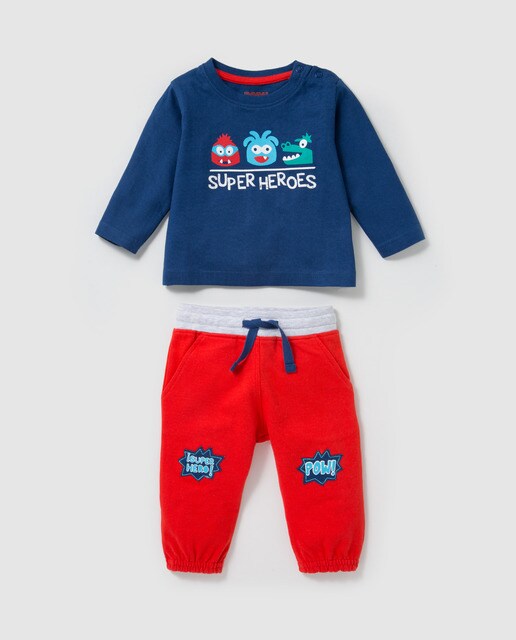 Conjunto de bebé menino Freestyle bicolor "SUPER HEROES"