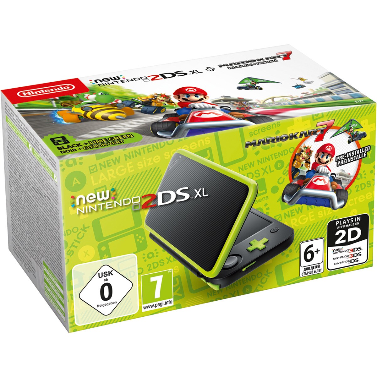 Consola New 2DS XL Verde Lima + Mario Kart 7