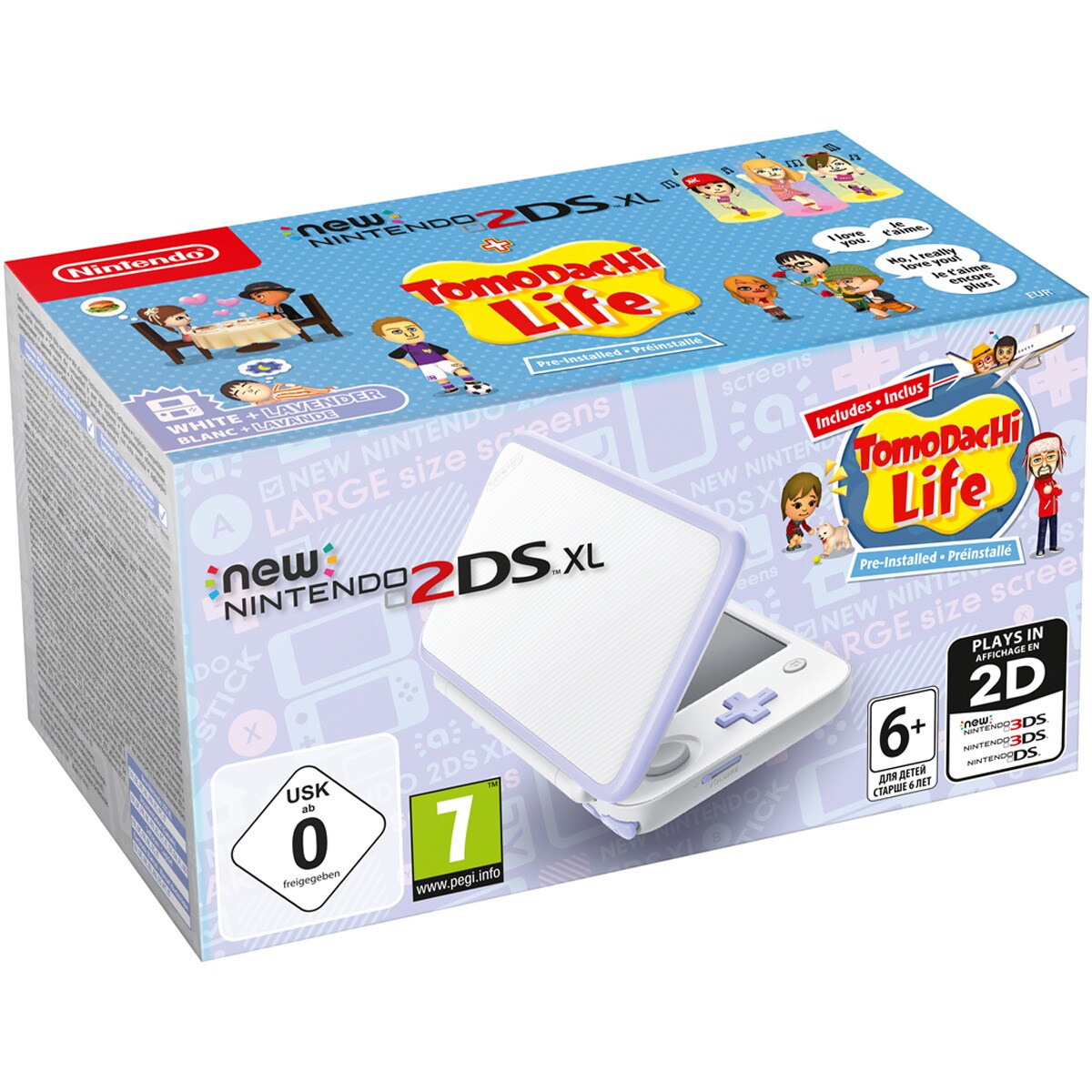 Consola New 2DS XL Lavanda + Tomodachi Life