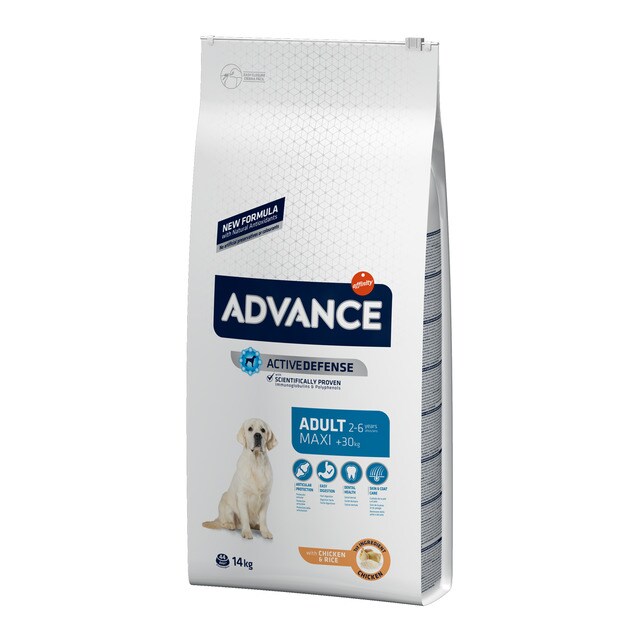Pienso para perros adultos grandes Advance Maxi pollo y arroz 14 Kg