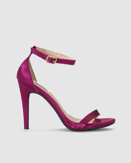 De Joven En Mujer Fucsia Tacón Fórmula Color Sandalias Raso 8vONnwm0