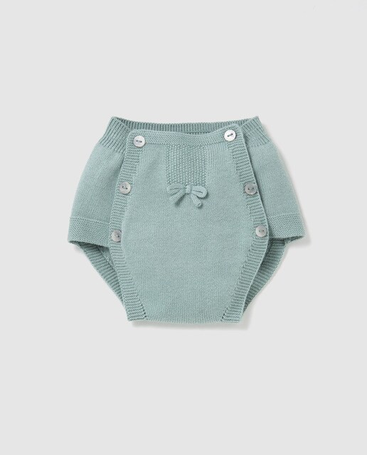 Tapa-fraldas de tricot de bebé Dulces verde