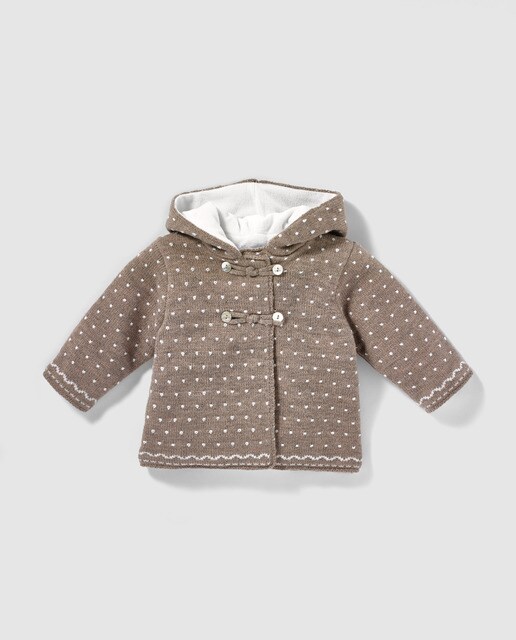Casaco de bebé Dulces castanho às bolinhas