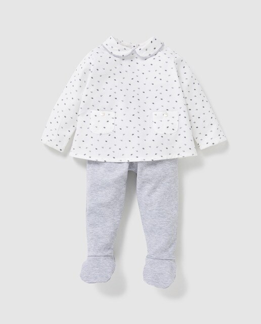 Conjunto combinado de bebé Dulces cinzento