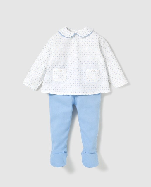 Conjunto combinado de bebé Dulces azul