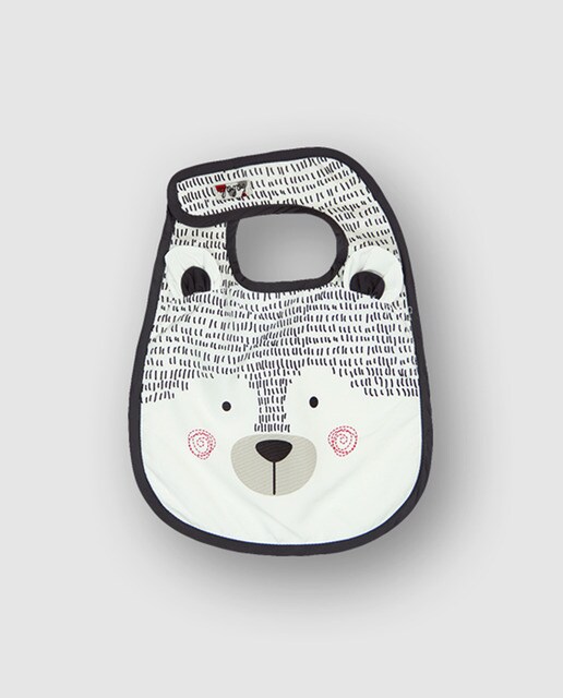 Babete de bebé Boboli branco com velcro