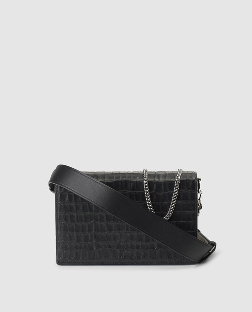 mock croc cross body bag