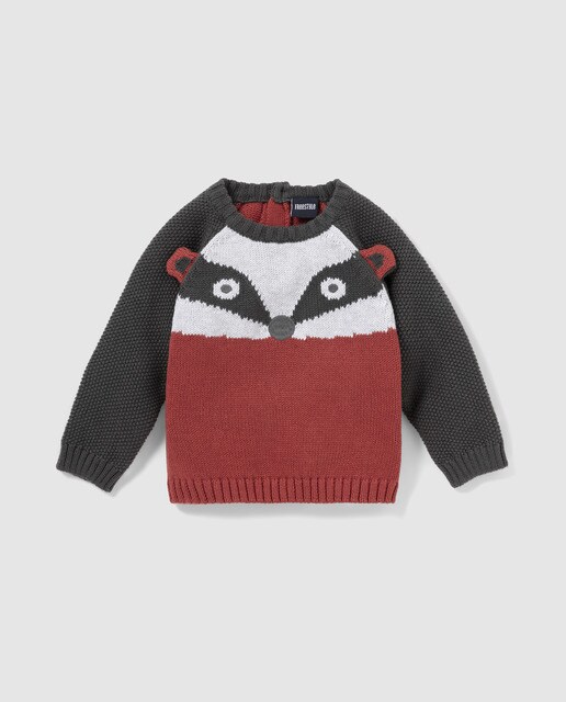 Camisola de malha de bebé menino Freestyle tricolor com intarsia