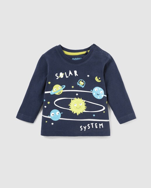 T-shirt de bebé menino Freestyle azul-marinho "SYSTEM SOLAR"