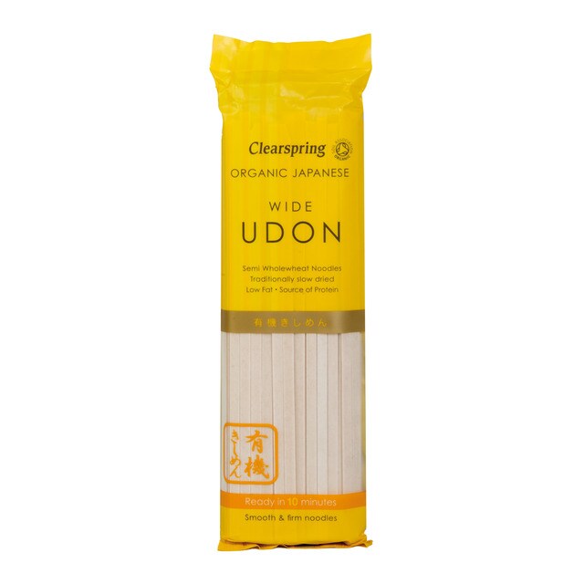 Pâtes de blé larges japonaises udon biologiques Clearspring