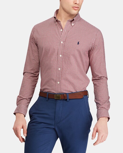 ralph lauren burgundy shirt