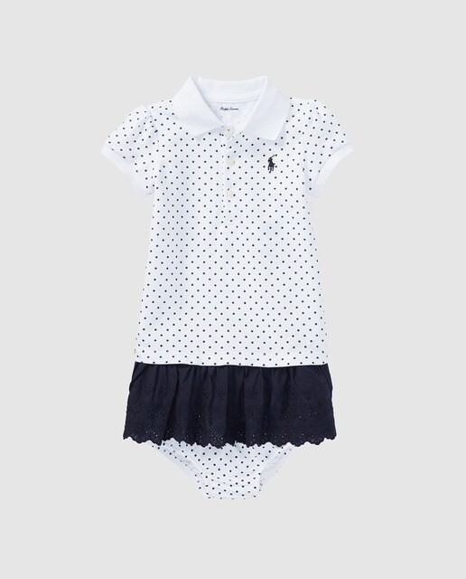 Ralph Lauren Girls Polka Dot-Print Dress