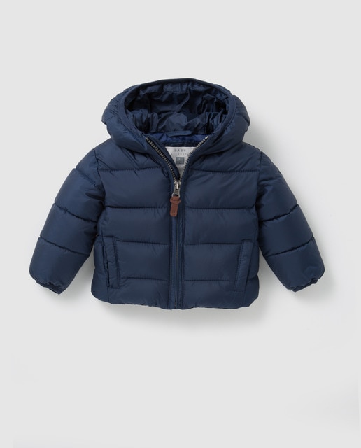 Parka curta de bebé menino Brotes azul-marinho