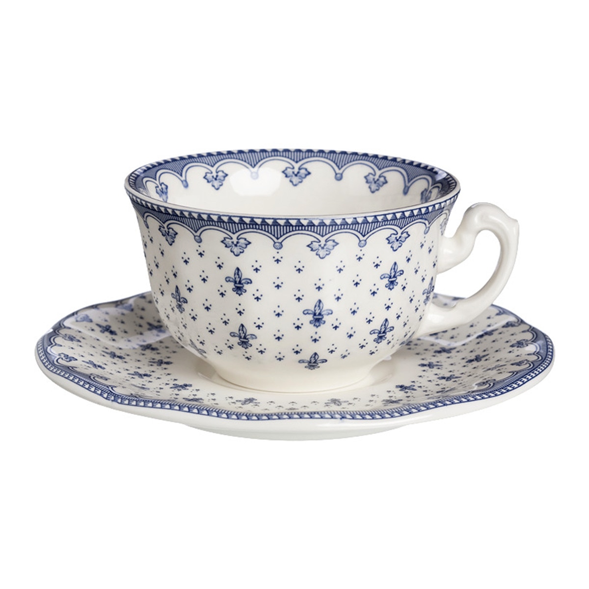 La Cartuja De Sevilla - Taza De Té Con Plato Flor De Lis Azul En Oferta La Cartuja De Sevilla - Taza De Té Con Plato Flor De Lis La Cartuja De Sevilla.