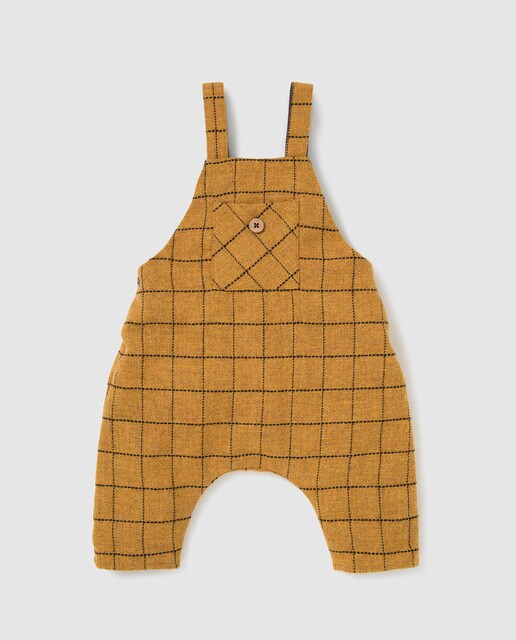 mustard dungarees baby
