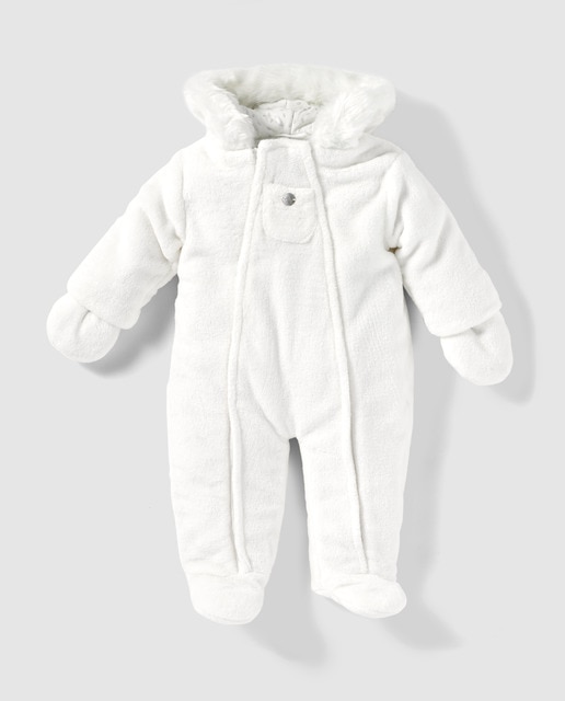 Macacão de pêlo de bebé Dulces branco