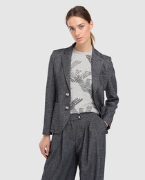 Casaco de mulher Emporio Armani com bolsos e fecho de botões