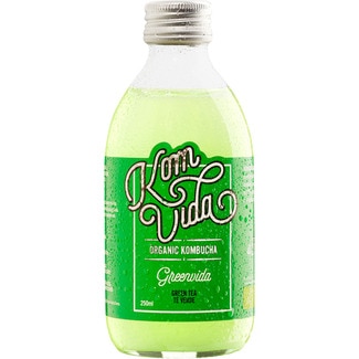 KOMVIDA Organic Kombucha Greenvida with organic green tea bottle 250 ml