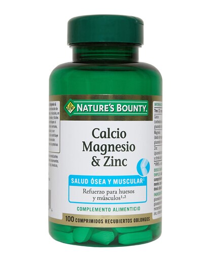 100 Comprimidos Calcio, Magnesio & Zinc Nature's Bounty