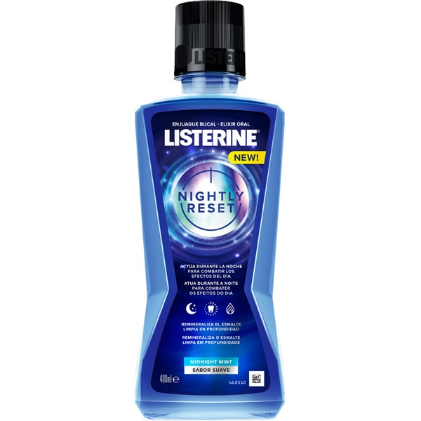 Nightly Reset mouthwash acts at night to combat the effects of the day