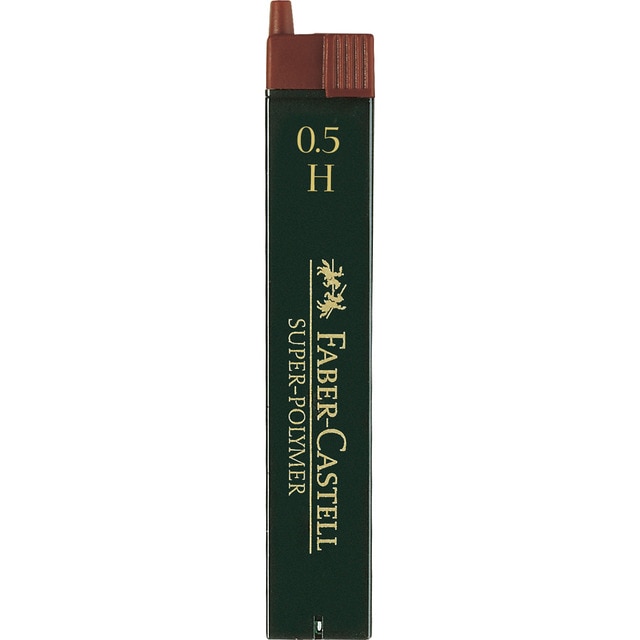 Minas Finas SUPER-POLYMER 0,5 mm Graduación H Faber Castell Negro.