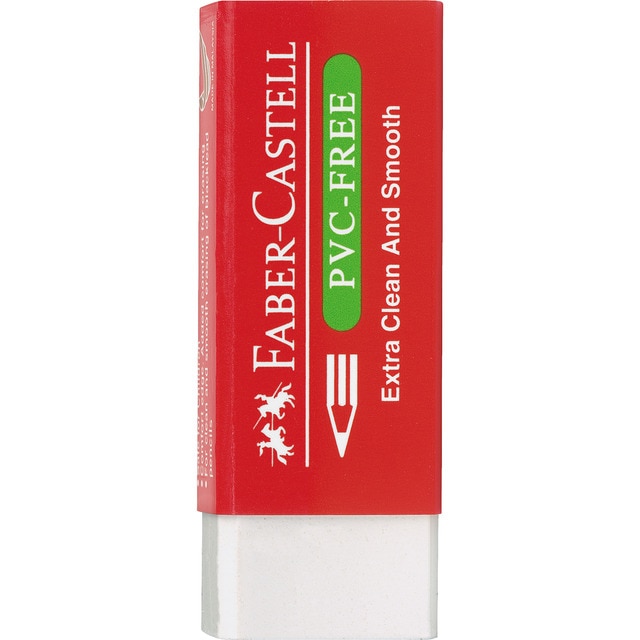 Goma de Borrar para Grafito, Color y Cera Faber Castell Blanca.