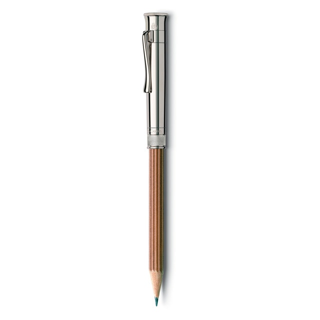 Lapiz Perfecto Bañado en Platino Graf von Faber-Castell Marrón.