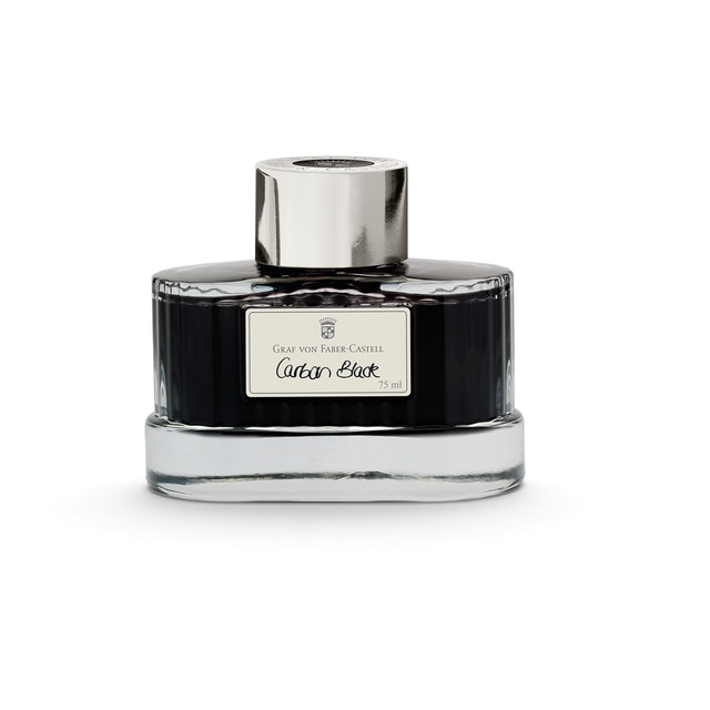 Frasco De Tinta 75 Ml Graf Von Faber-Castell Negro.