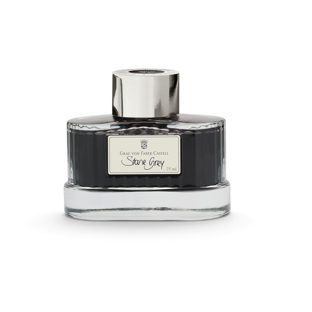 Frasco De Tinta 75 Ml Piedra Graf Von Faber-Castell Gris.