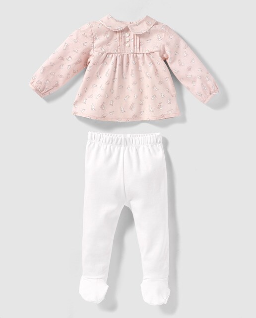 Conjunto combinado de bebé Dulces bicolor