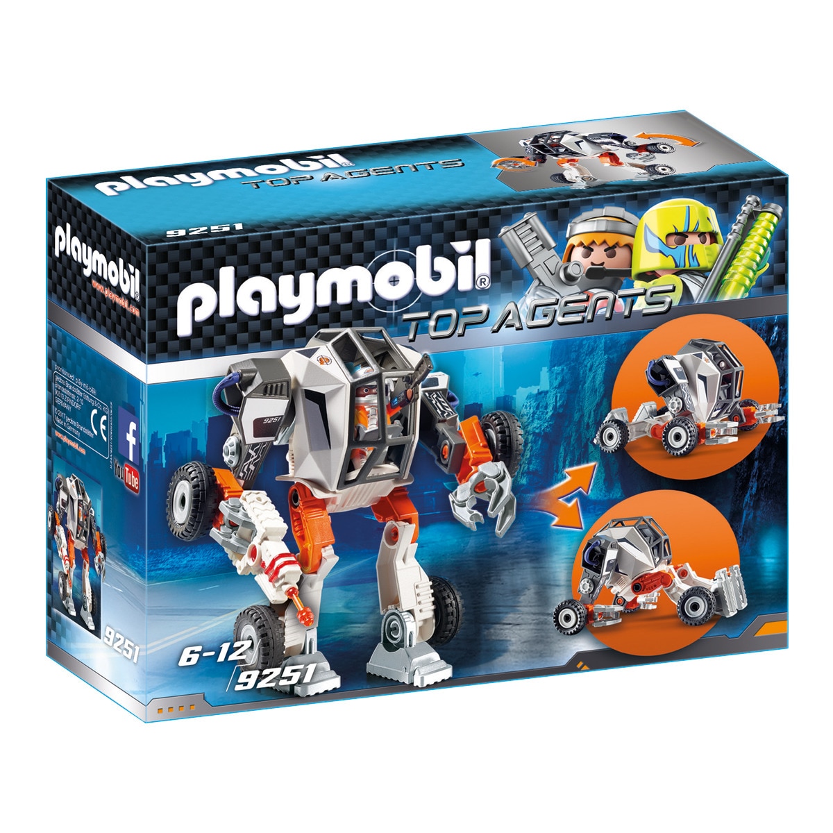 Agente General con Robot Playmobil Top Agents