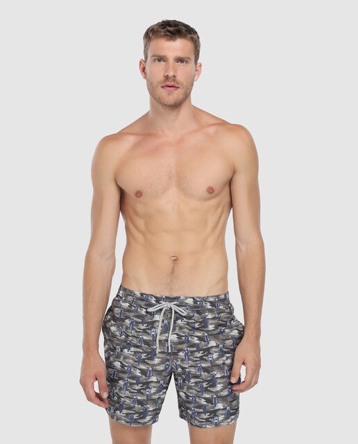 Zeybra De · Gris El Bañador Estampado Bermuda Hombre Moda Ib7y6gYvf