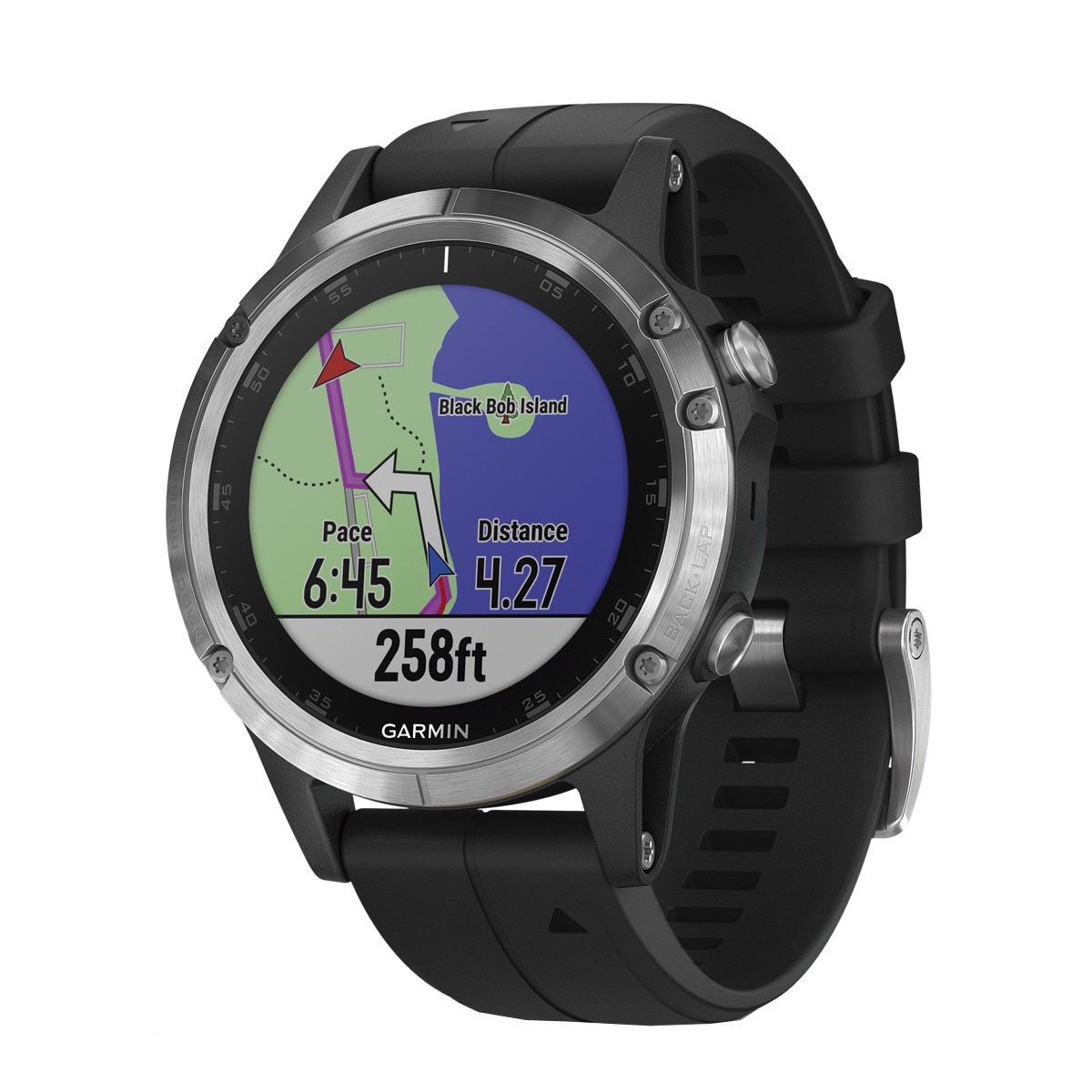 Reloj inteligente Smartwatch Garmin Fenix 5 Plus negro/plata