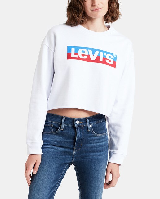 2018 primavera corta Sudaderas mujeres azul manga larga