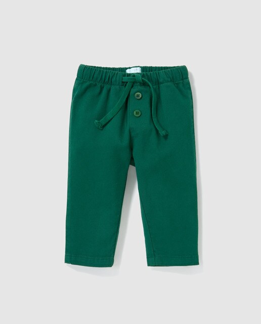 Pantalón de bebé niño Il Gufo en verde