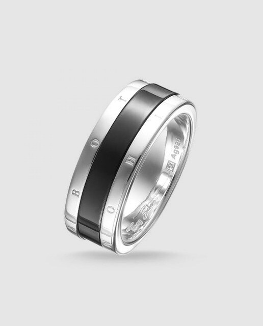 Sabo Hombre Plata Thomas De Y Cerámica Anillo FKlcJT1