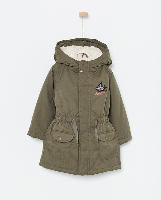 Parka desmontável de menina Sfera com pêlo