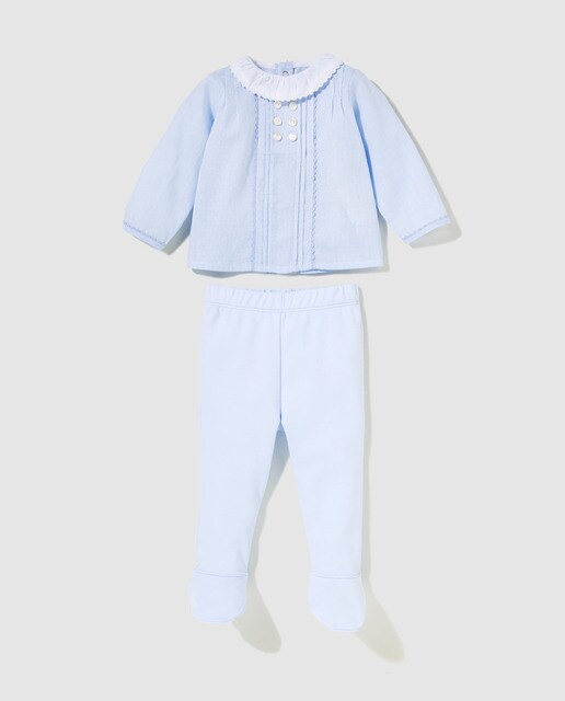 Conjunto combinado de bebé Dulces azul