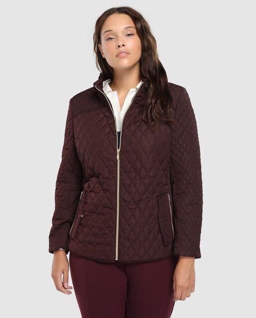 Chaqueta guateada de mujer talla grande Antea Plus en color morado