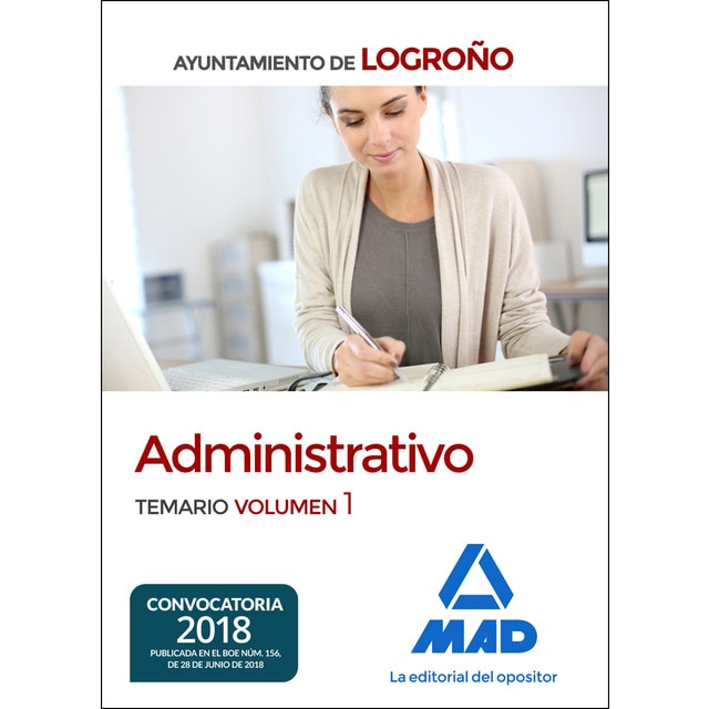 Administrativo del ayuntamiento de logroño. Temario volumen 1 (Tapa blanda)