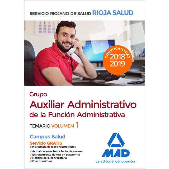 Grupo auxiliar administrativo de la función administrativa del servicio riojano de salud. Temario. Volumen 1.pdf