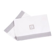 Juego de Sábanas 3 piezas para Minicuna (50 x 80 cm.) Carezza gris/blanco