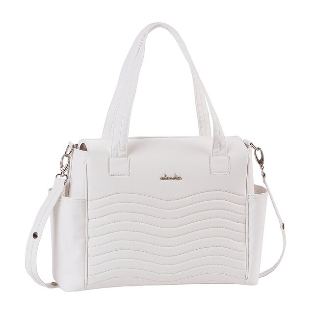 white leather pushchair