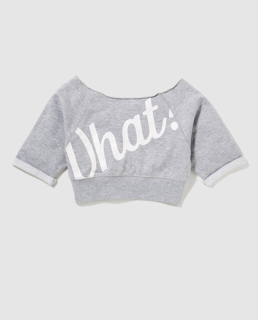 Sweatshirt cropped Belle&Rebel cinzenta