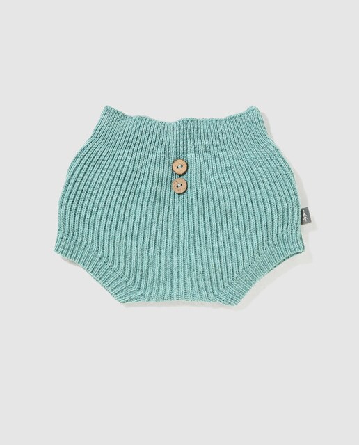 Tapa-fraldas canelado de bebé Dulces Gallery verde-água