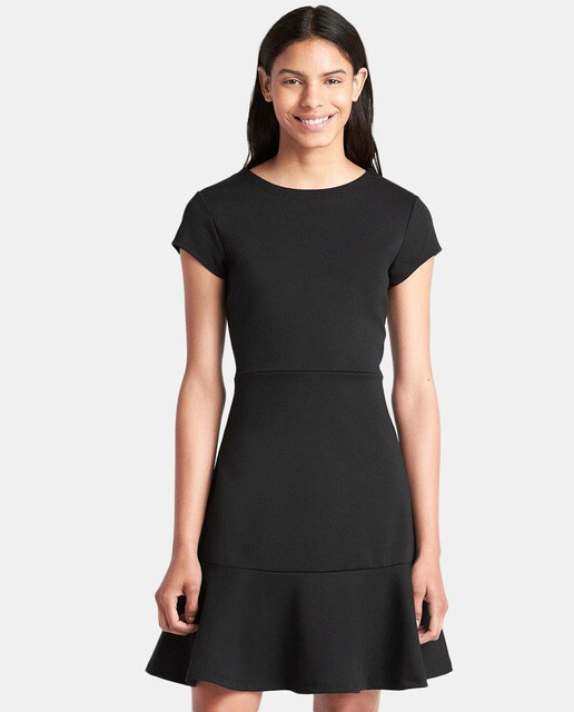 Negro Moda Corte De · Mujer Con Volante El Vestido Inglés Gap uF1Jcl3KT