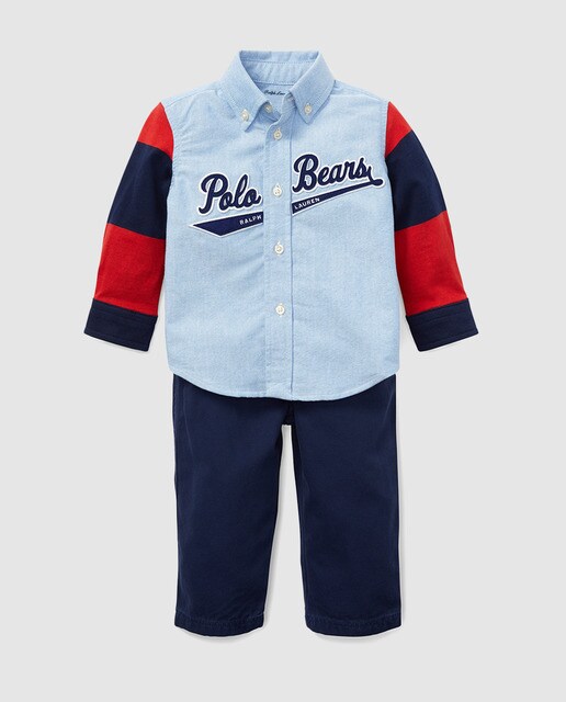 Conjunto de bebé menino Polo Ralph Lauren de duas peças